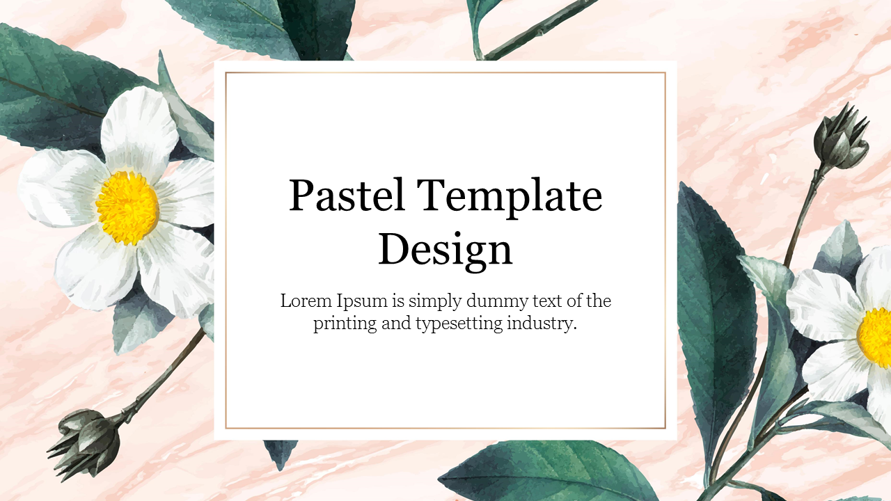 Attractive Pastel Template Design Slide Presentation